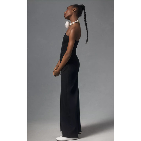 Pilcro Strapless Denim Wide-Leg Jumpsuit - New Large - Picture 2 of 5